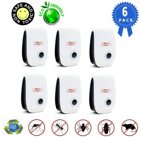 2019 Newest Pest Control Ultrasonic Repellent Electronic Pest Repeller Indoor Plug in for Bugs and Insects Mice Ant Mosquito Spider Rodent Roach, Child and Pets Safe Control (6 (Best Rodent Pet For Child)