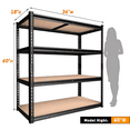 thumbnail image 3 of REIBII 4-Shelf Garage Shelving Freestanding Shelves Adjustable Steel Storage Shelf Unit，1800LBS, 3 of 7