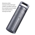 thumbnail image 2 of Pill Case Aluminium Alloy Waterproof Moisture-proof Pills Waterproof Dust Tablet Dispenser Portable Home Carrying Organizer Container Gray, 2 of 9