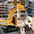 thumbnail image 4 of JBeeCtrl Remote Control Excavator Toys for Boys 2.4GHz 6 Channel RC Construction Vehicles Toys with Metal Shovel, Lights & Sounds RC Truck Christmas Birthday Gift for 3 4 5 6 7 8 Years Old Boys, 4 of 6
