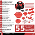 thumbnail image 2 of TRADESAFE Valve Lockout Tagout Kit, LOTO Kit 55 Pcs, OSHA-Compliant for Lock Out Tag Out, 2 of 9