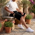 thumbnail image 6 of UDAUDU Cargo Shorts for Men Cotton Twill Relaxed Fit Drawstring Elastic Waist Chino Work Shorts Comfy Hiking Long Short Multi Pockets Black L, 6 of 9