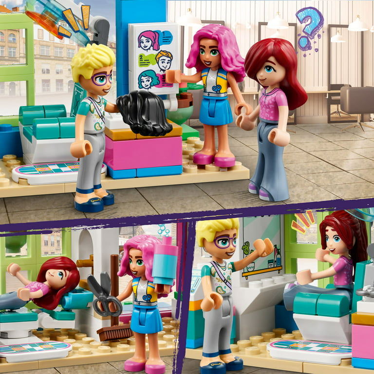 LEGO Friends Toy Hair with with Kids Spa Hairdressing Building Boys, Toy 6+ Creative Olly Salon Mini-Dolls, Play & Accessories, Ages and Paisley Girls Pretend Set Fun for 41743 