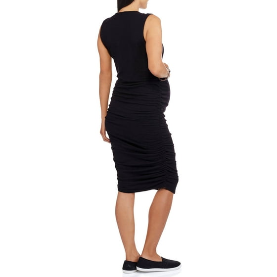 ONLINE Maternity Basic Tank Dress with Side Ruching