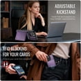 thumbnail image 5 of Case For iPhone 15 Pro Max RFID Blocking Compatible With MagSafe Detachable 2 In 1 Wallet With Card Holder,PU Leather Case, Holder Kickstand Magnetic Protective Women Men Cover,Purple, 5 of 9