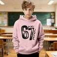 thumbnail image 3 of WOYY Big Boys Hoodie Six Seven Print Hooded Sweatshirt Casual Athletic Hoodies, Sizes 9-10, 3 of 4