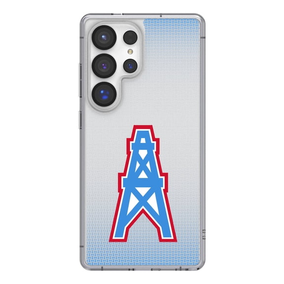 Houston Oilers Linen Logo Galaxy Clear Case
