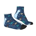 thumbnail image 3 of Bingfone Alpaca Astronaut In Space Design Patterned Men'S Women'S Casual Cotton Socks, 3 of 9