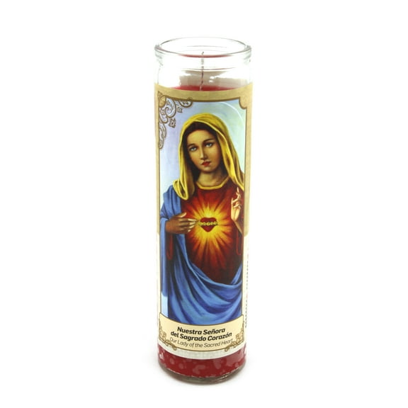 Candles Sacred Heart of Mary - Sagrado Corazon de Maria