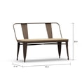 thumbnail image 5 of Furniture of America Fredrick Industrial Metal Dining Bench, Natural Elm, 5 of 7