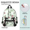 thumbnail image 5 of LightGreen Dinosaurs Floral Pattern Cute School Backpack Bag for School with Padded Back and Adjustable Shoulder Straps 15.25"x11.5"x5.25", 5 of 5