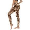 thumbnail image 2 of LxrBlank Womens Leggings High Waisted Leopard Print Tummy Control Stretchy Slim Fit Base Layer Pants Fashion Casual Soft Comfortable Solid Color Womens Pants A Khaki L, 2 of 6