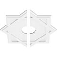 thumbnail image 7 of 24"OD x 4"ID x 13 1/4"C x 1"P Axel Architectural Grade PVC Contemporary Ceiling Medallion, Two Piece, 7 of 7