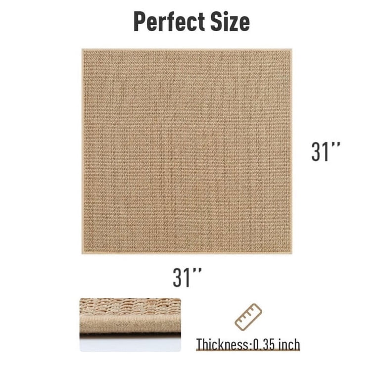 Sixhome Non-Slip Stair Treads, 31x31 In, Beige photo 5