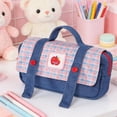 thumbnail image 4 of SIYTUAU Denim Pencil Case Apple Design Large Capacity Handheld Dirt Resistant Stationery Bag 9 Inch, 4 of 6