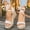 Beige, variant on Women's Espadrille Wedge Sandals, Open Toe Lace Up Platform Wedges, Comfortable Ankle Wrap Heels Beige 5.5(36)