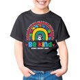 thumbnail image 3 of Hienoo Toddler Girls "Be Kind" Theme T-Shirt Letter Print Short Sleeve Casual Unisex T Shirt, 3 of 3