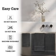 thumbnail image 6 of Casa Lino 4Pc Premium Bath Towel Set (1 Bath Towel, 2 Washcloths, 1 Hand Towel) - 100% Cotton, 400GSM & Ultra Absorbent (Smokey Grey), 6 of 6