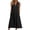 Black, variant on Chbgutlmr Sundress for Women Sleeveless Notch Neck A-Line Button Printed Midi Dress with Pockets Casual Loose Summer Tank Dress