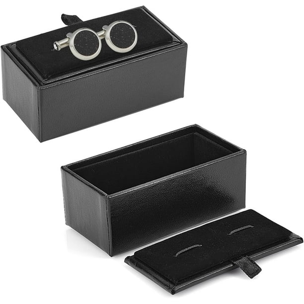 2 cajas para gemelos, estuche de regalo, organizador pequeño y portátil, caja de regalo vintage con esponja interior y tapa a presión.
