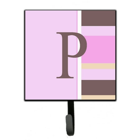 

Carolines Treasures CJ1005-PSH4 Letter P Initial Monogram - Pink Stripes Leash or Key Holder 7Hx4.25W multicolor