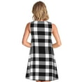 thumbnail image 7 of Spring Summer Dresses for Women 2025 - White And Black Plaid Swimsuit Coverup Sundresses for Women, Beach Vacation Clothes for Women, Hawaiian Tshirt Dresses for Women, 7 of 7