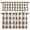 White Mocha Brown, variant on Brown Plaid Kitchen Curtains, Kitchen Curtains and Valances Set of 3, Spring Summer Farmhouse Buffalo Checkered Light Filtering Tailored Tier Curtain 24 Inch Length Drapes for Cafe Sink Bedroom