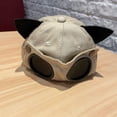 thumbnail image 3 of Bonitas gafas con orejas de gato, gorra de béisbol de aviador para niños, gafas de sol de estilo callejero a la moda que combinan con todo, gorra para hombre, 3 of 4