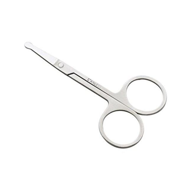 adjustable nose hair mustache trimming grooming scissors stainess