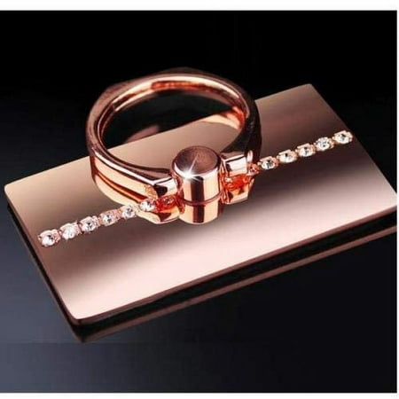 SOGA Cell Phone Ring Holder Stand Cute Bling Diamond 360 Rotation Finger Ring Grip Compatible for iPhone iPhone Xs Max Xr X 8 7 Plus 6S 6, Samsung Galaxy 9 8 Note 9 8 Universal Fitment (Rose Gold)