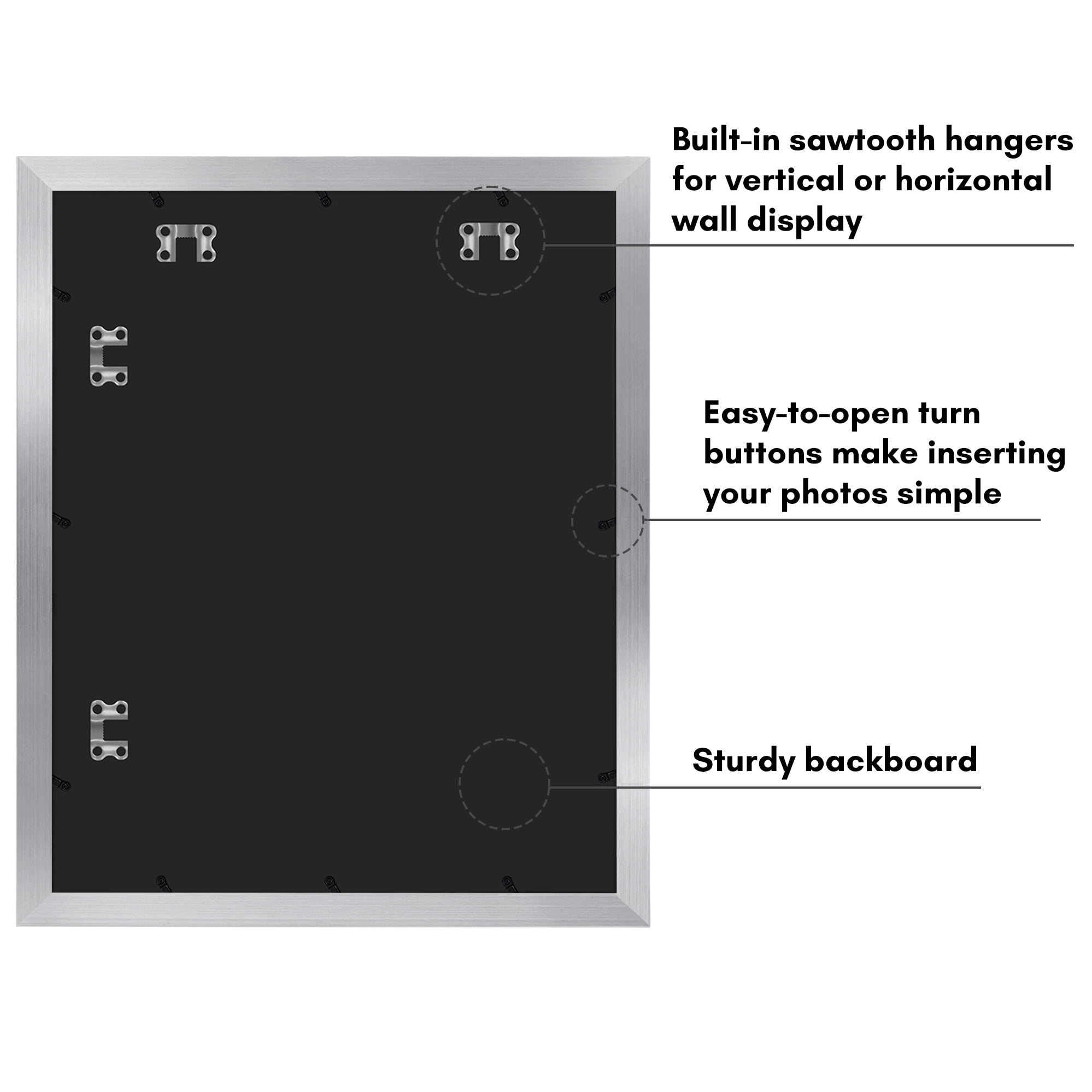Americanflat 16x20 Picture Frame shaped elevate cherished photos unique expertly crafted border durable - Silver