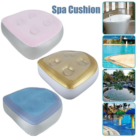 CUITING 2Pack Spa and Hot Tub Booster Seat Pad 47 x 37 x 15 cm Universal Hot Tub Spa Cushion with 4 Suction Cups Soft Back Support Inflatable Bathtub Massage Cushion for Hot Tub & Spa