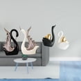 thumbnail image 2 of CarpNettore Ceramic Swan Figurines Sculpture Desktop Ornament Tabletop Art Crafts Couple's Decor for Shelf Anniversary Fireplace Bookshelf Entrance, 2 of 8