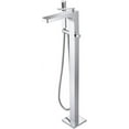 thumbnail image 2 of Westbrass 39" Floor Mount Ultra High Flow Tub Filler with Sleek Handheld Shower, Polished Chrome, 2 of 14