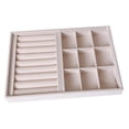 thumbnail image 3 of Caja de almacenamiento de exhibición de joyería portátil de 2 piezas Zulema Bandeja de terciopelo para joyas, 3 of 8