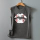 thumbnail image 3 of Loose Tank Tops Para Las Mujeres Camiseta con estampado de mujer, camiseta sin mangas con cuello redondo, camiseta holgada, camiseta, blusa, camisetas sin mangas informales (Grey, L), 3 of 5
