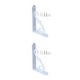 thumbnail image 1 of Riwesomey Estantería de hierro conveniente y elegante con estructura en forma de L El soporte triangular fácil de nivelar elimina las sacudidas Blanco+accesorios 8 pulgadas 2Conjunto, 1 of 6