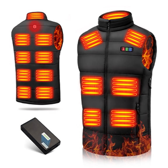 15 Heating Zone Hooked Heating Vest with 35000mAH 7.4V Battery Pack Unisex Three-in-One Intelligent Controller