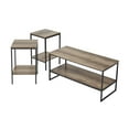 Mainstays 3Piece Coffee and End Table Set, Rustic Brown