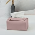 thumbnail image 5 of Fmbmuo Genuine or Faux Leather Tissue Box Cover Minimalist Tissue Box Cover PU Easy Refill for Office Desk, 5 of 5