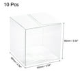 thumbnail image 2 of Uxcell Plastic Retail Boxes 90x90x90mm with Protective Film Clear for Candy 10 Pack, 2 of 4