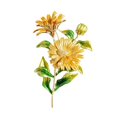 thumbnail image 2 of Soumake Brooch Pin Chrysanthemum Bouquet Painted Jewelry Plated Long Lasting Brooch Clothes Decor, 2 of 8
