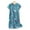 1-Blue, variant on Guanyst Women's Nightgown Cotton Sleepshirts Long Sleeve Nightshirt Loose Comfy Pajama