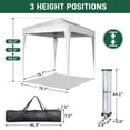 thumbnail image 2 of IVV 6.5x6.5ft Canopy Tent, Outdoor Shelter Folding Canopy with 4 Side Walls and Carry Bag for Commercial Events, Party, Backyard BBQ, Camping (White), 2 of 9