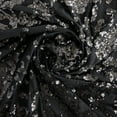 thumbnail image 2 of Zelouf Romantic Two Tone Sequin Mesh  , Sewing, DIY, Crafts Fabric by the Yard, Black/gunmetal | 26367, 10 Yard, 2 of 3