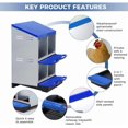 thumbnail image 4 of Ourlova 3/4-Hole Metal Chicken Nesting Box with Removable Roll-Out Tray – Easy Egg Collection & Cleaning, Galvanized Steel Laying Box for Backyard Coop & Poultry Farm, 4 of 8