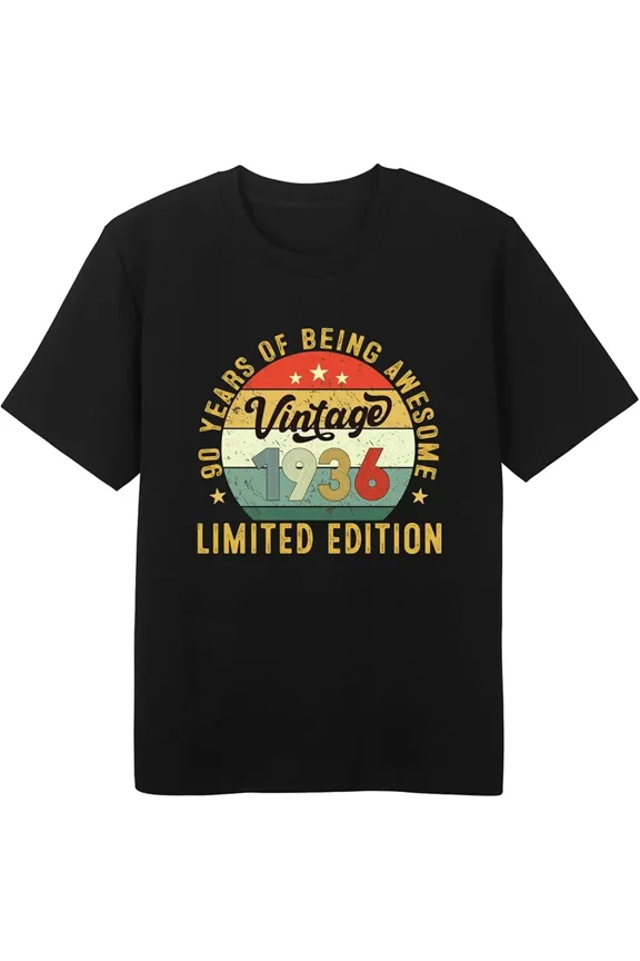90th Birthday Gifts for Men Women 1936 T Shirts for Men 90 Year Old Birthday Gift for Men Turning 90 Gift Ideas Tshirt
