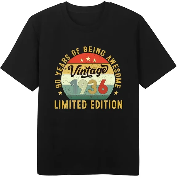 90th Birthday Gifts for Men Women 1936 T Shirts for Men 90 Year Old Birthday Gift for Men Turning 90 Gift Ideas Tshirt