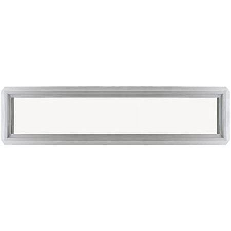 Double Pane 60" x 12" Transom Window Double Pane Tempered Low-E Glass White Vinyl Frame