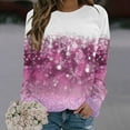 thumbnail image 1 of Birdeem Mode Femmes T-Shirt à Manches Longues Col Rond Imprimé Chandail en Molleton Blouse Tops, 1 of 1